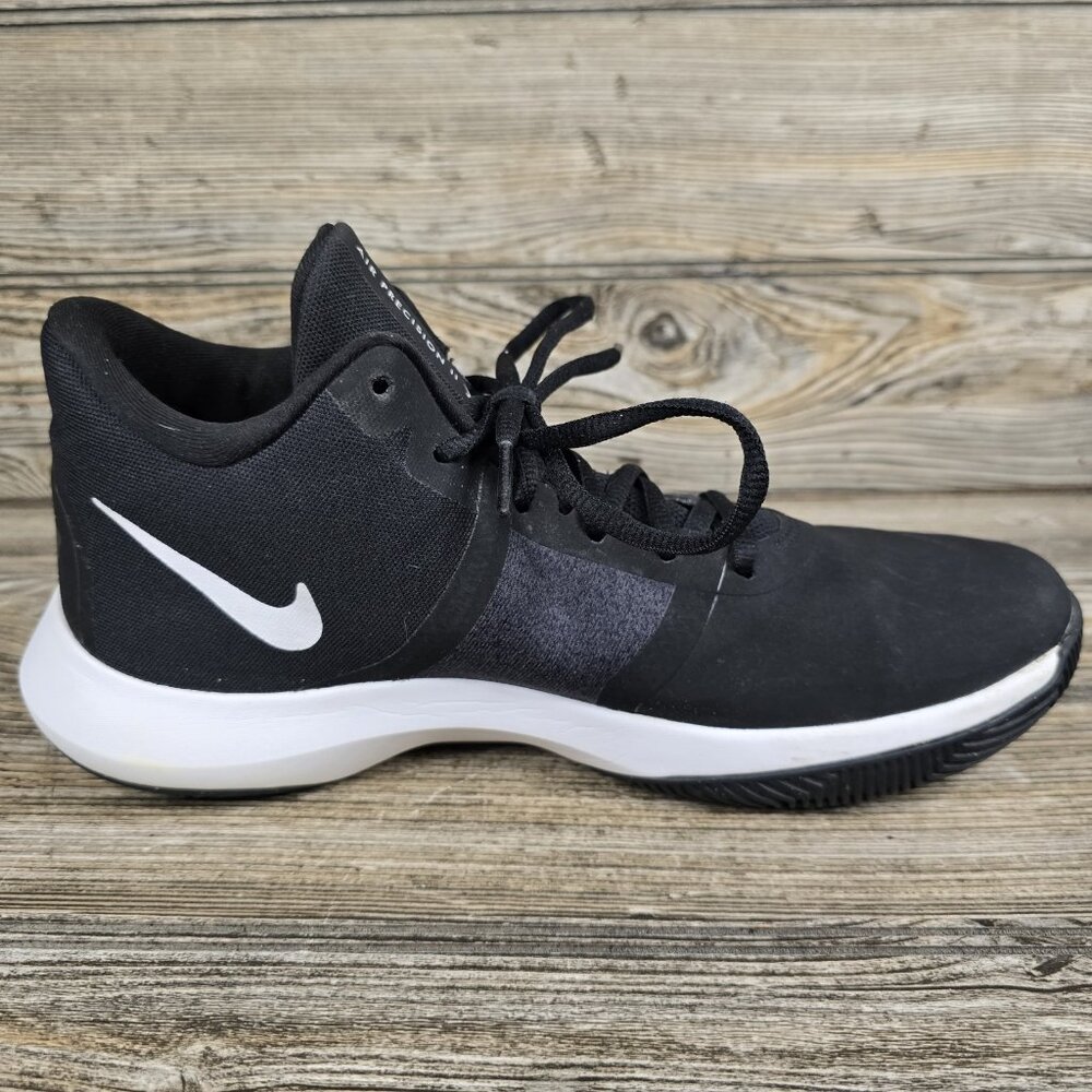 Nike Air Precision 2 AQ3521-001 Black White Basketball Shoes Men's Size 8.5 - Picture 7 of 9